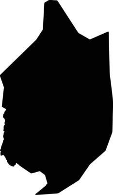 Agou Togo silhouette map