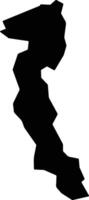 Al Gitaina Sudan silhouette map vector