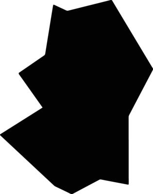 Al Manathera Iraq silhouette map