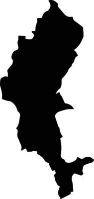 Aldana Colombia silhouette map