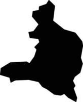 Alfenas Brazil silhouette map vector