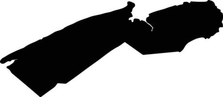 Annapolis Valley Canada silhouette map vector