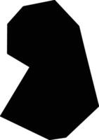 Ansaixian China silhouette map vector