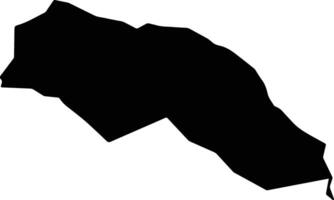 Anse Cochon Saint Lucia silhouette map vector
