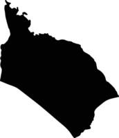 Araeta Eritrea silhouette map vector