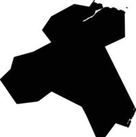 Araquari Brazil silhouette map vector