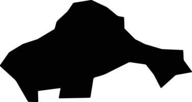 Argungu Nigeria silhouette map vector