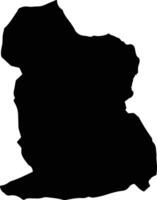 Asseb Eritrea silhouette map vector