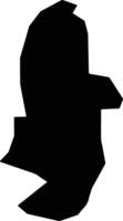 Atlequizayan Mexico silhouette map vector