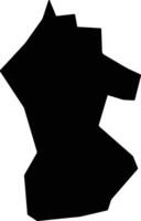 Awgu Nigeria silhouette map vector