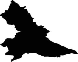 BABANA Romania silhouette map vector
