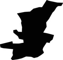 Babonneau Proper Saint Lucia silhouette map vector