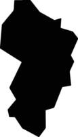 Bashuxian China silhouette map vector