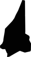 Batha Est Chad silhouette map vector