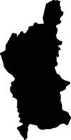 Bawku West Ghana silhouette map vector
