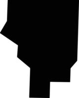 Baxter United States silhouette map vector