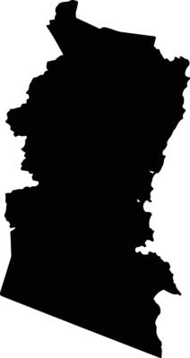 Bega Valley Australia silhouette map