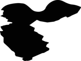Berg en Dal Netherlands silhouette map vector