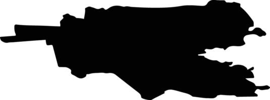 Bikstu pag Latvia silhouette map vector