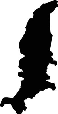 Black River Mauritius silhouette map