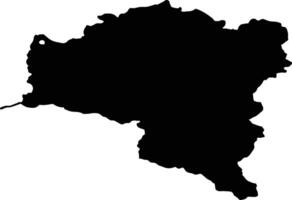 Bludenz Austria silhouette map vector
