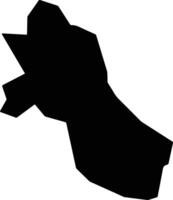 Bodinga Nigeria silhouette map vector