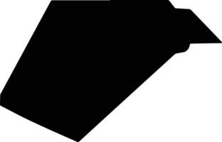 Borkou Yala Chad silhouette map vector