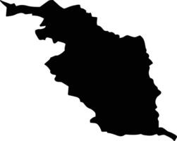 BRADULET Romania silhouette map vector