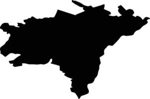 BRANCOVENESTI Romania silhouette map vector