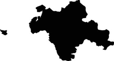Bua Fiji silhouette map vector