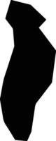 Bugweri Uganda silhouette map vector