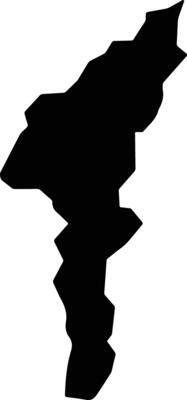 Burahya Uganda silhouette map