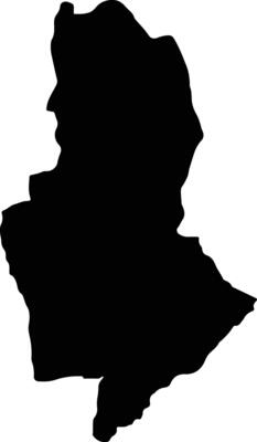 Caala Angola silhouette map