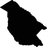 Calai Angola silhouette map vector