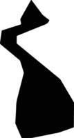 Calvary Saint Lucia silhouette map vector
