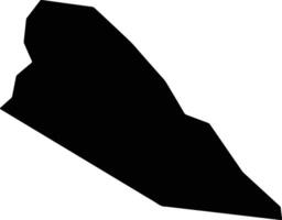 Calvary Calvaire Saint Lucia silhouette map vector