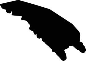 Calypso Saint Lucia silhouette map vector