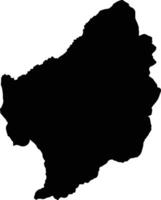 Capitan Bado Paraguay silhouette map vector