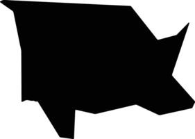 Capivari do Sul Brazil silhouette map vector