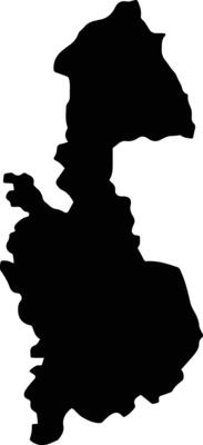 Cayo Central Belize silhouette map