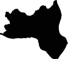 Champasack Laos silhouette map vector