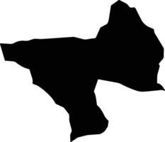 Chang Bhutan silhouette map vector