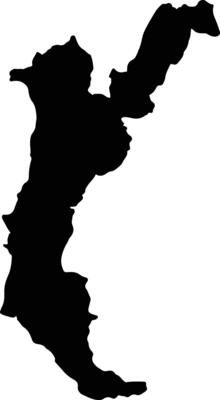 Charala Colombia silhouette map