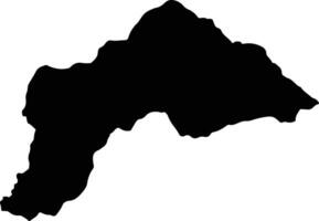 Charta Colombia silhouette map vector