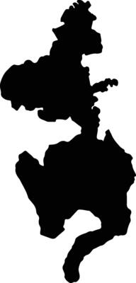 Chato Tanzania silhouette map