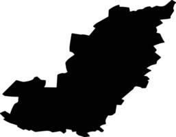 Chelno Vershinsky District Russia silhouette map vector