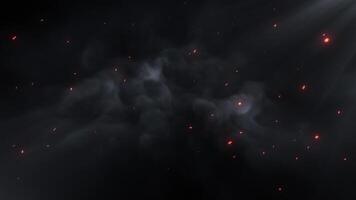 Clouds Cinematic Background Animation With Particles Loop video