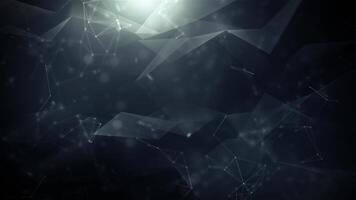 Polygonal Cinematic Background Animation With Particles For Titles Loop video