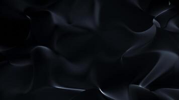 Luxury Motion Background Loop. Visual representation of a dark, flowing fabric against a black background. The fabric's undulating waves and subtle sheen create a sense of movement. video
