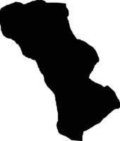 Cuango Angola silhouette map vector